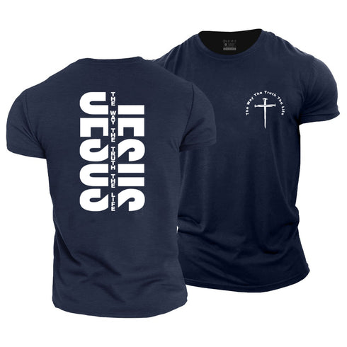 Men's Jesus The Way The Truth The Life Cotton T-Shirt